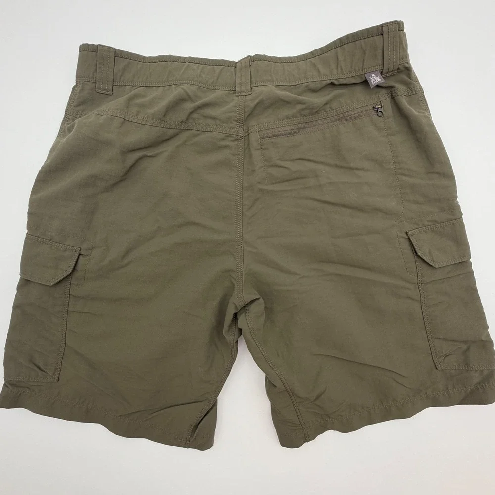The North Face Mens Olive Green Nylon Cargo Hiking Shorts Size 34 Belted T338